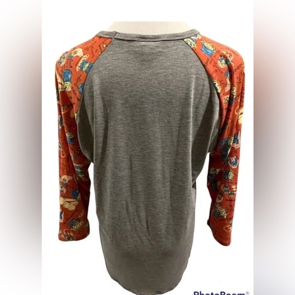 LulaRoe RARE Toy Story Disney Randy Pixar Green Alien Shirt Large Baseball Tee - Picture 4 of 9